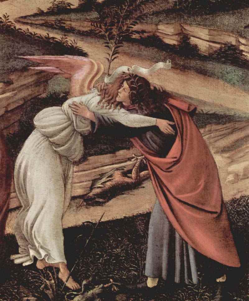 Birth of Christ (Mystic birth), detail. Sandro Botticelli