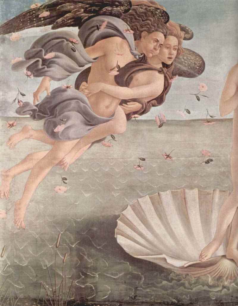 Birth of Venus. Detail. Sandro Botticelli