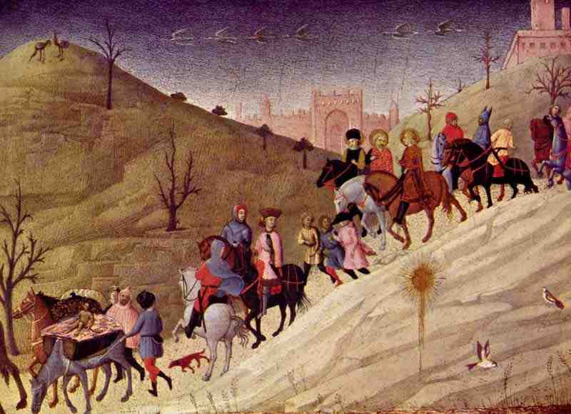 The Journey of the Magi, Fragment of an image with the Adoration of the Magi. Sassetta