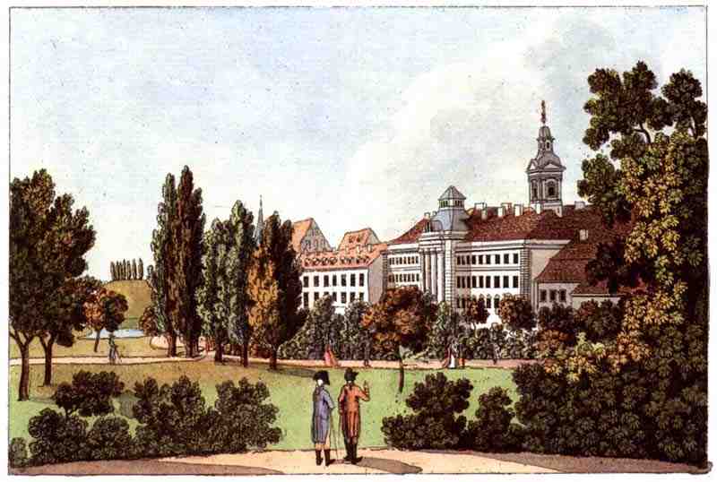 Leipzig, George Hospital from the Gothic gate. Carl Benjamin Schwarz 