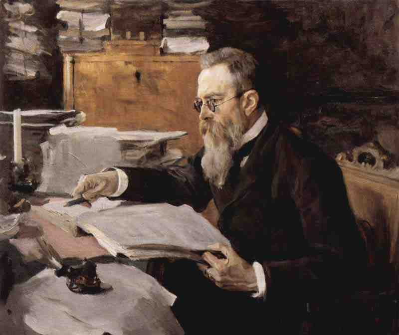 Portrait of the composer Nikolai Andreyevich Rimsky-Korsakov. Valentin Aleksandrovich Serov