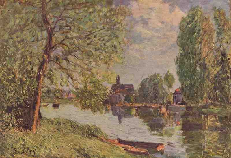 River Landscape by Moret-sur-Loing, Alfred Sisley