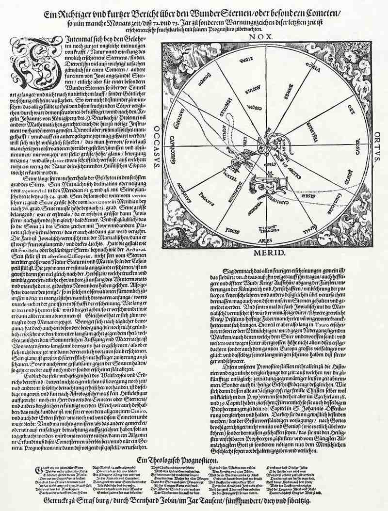 The comet of 1572-1573 and prophecies. Tobias Stimmer