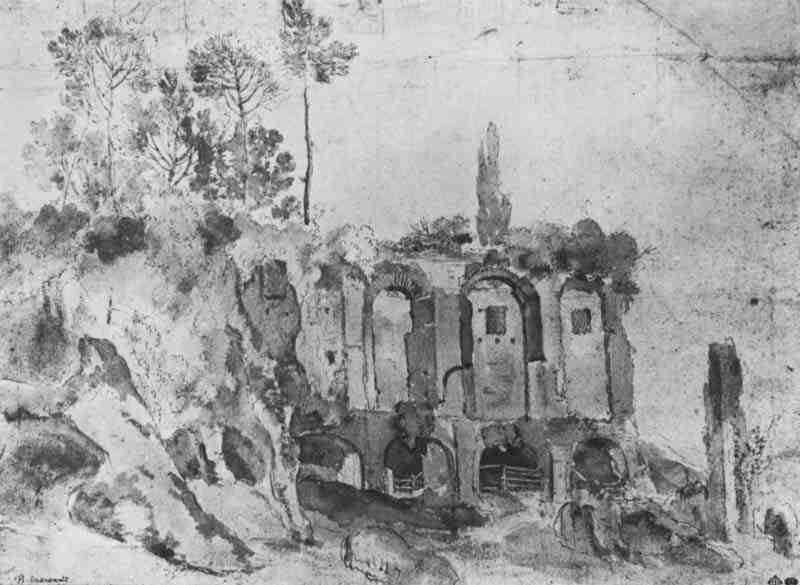 Ruins of the palatine in Rome, Herman van Swanevelt
