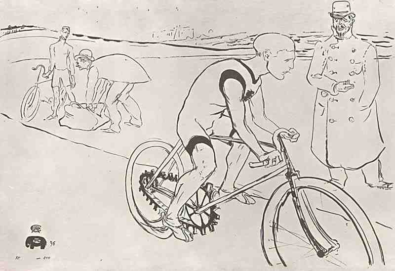 The cyclist Michaël, Henri de Toulouse-Lautrec