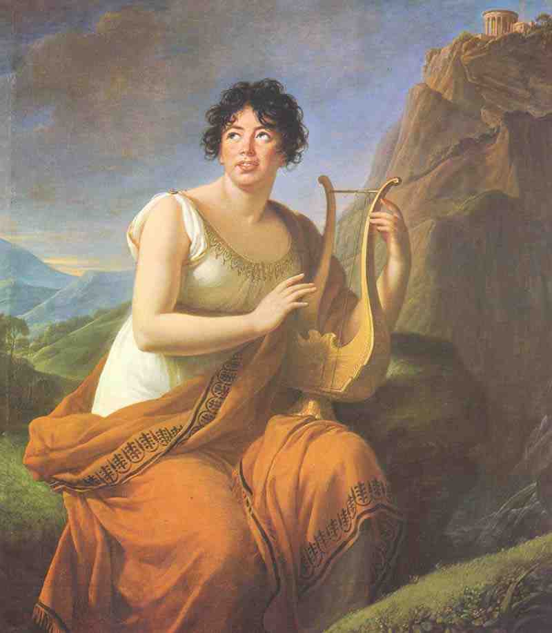 Portrait of Madame de Staël as Corinne. Marie Louise Elisabeth Vigée-Lebrun