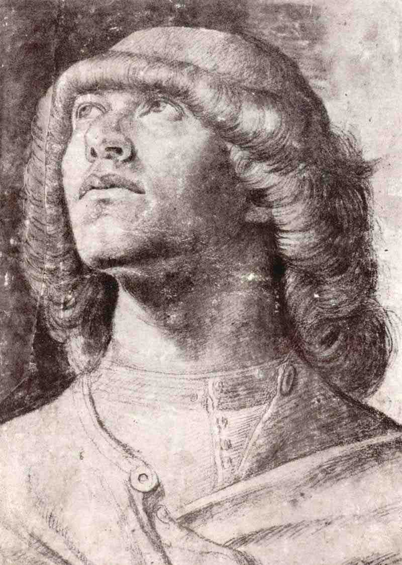 Portrait of a man with cap. Alvise Vivarini