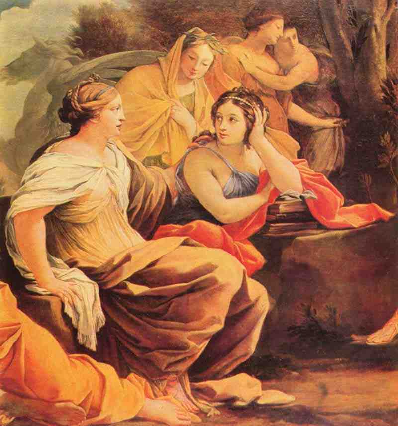 Apollo and the Muses, detail. Simon Vouet