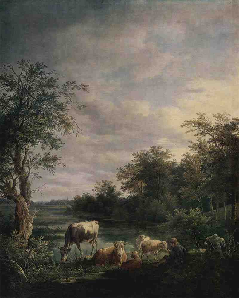 Landscape with cows, Max Joseph Wagenbauer
