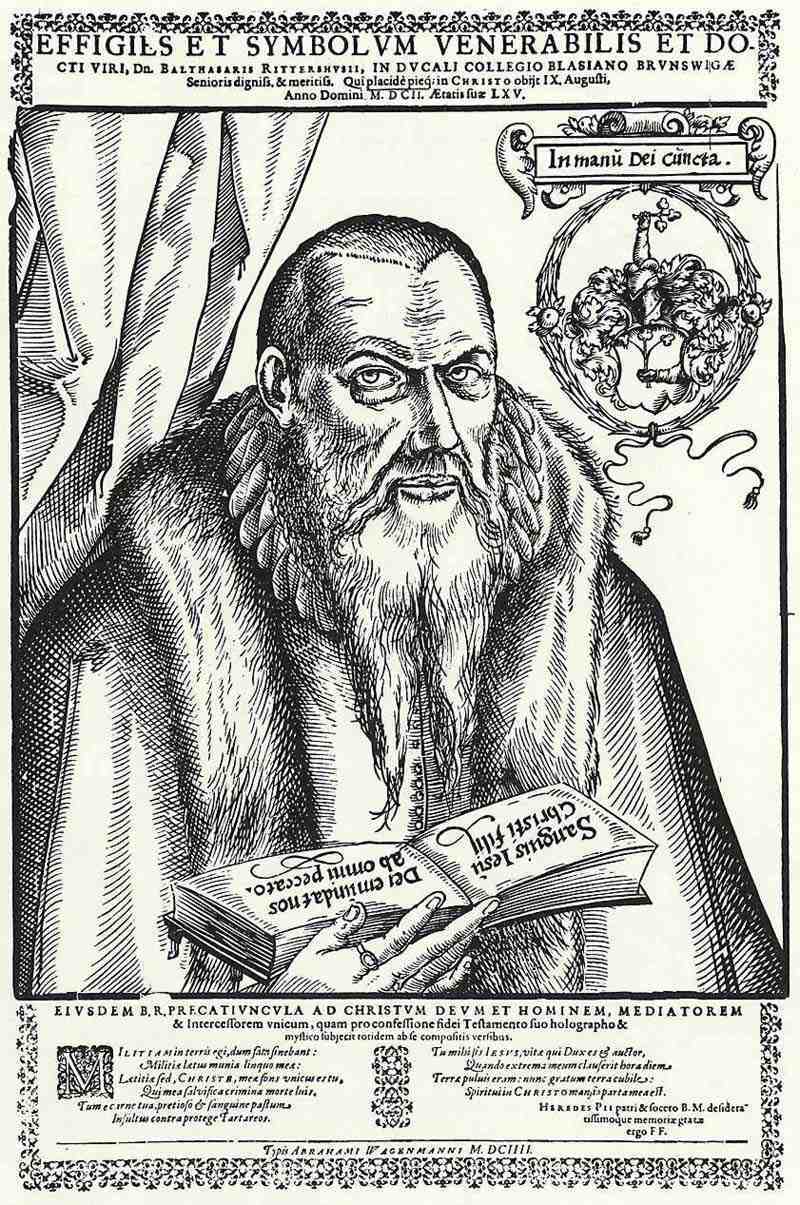 Portrait of Balthasar Ritter. Abraham Wagenmann