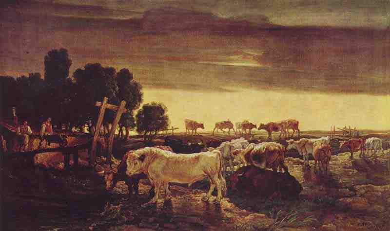 Regent's Park: herd of cattle. James Ward