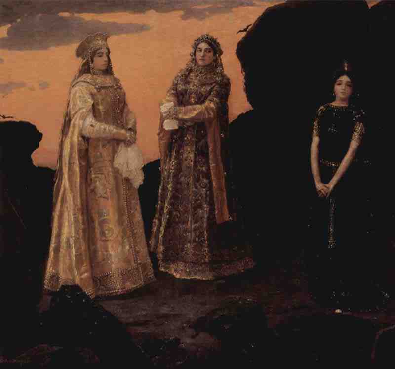 Three queens of the underground kingdom. Viktor Mikhaylovich Vasnetsov
