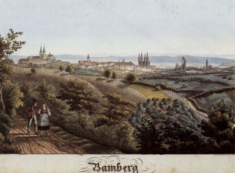 Bamberg, view from the northwest. Conrad Wießner