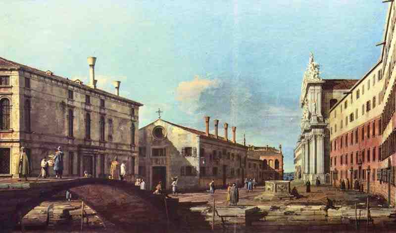 Il Campo e la Chiesa dei Gesuiti (Square and Church of the Jesuits)., Canaletto (II), Giovanni Antonio Canal