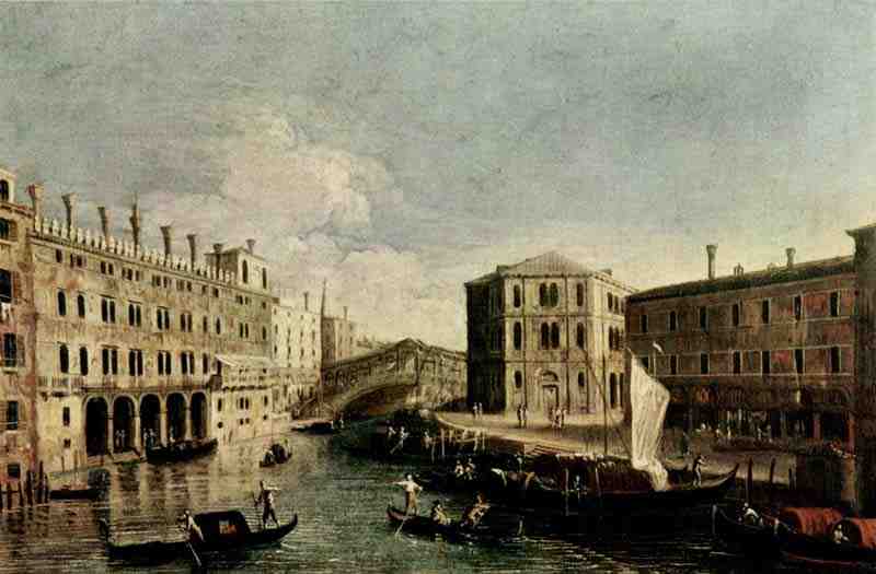 Il Canale Grande a Rialto, Canaletto (II), Giovanni Antonio Canal