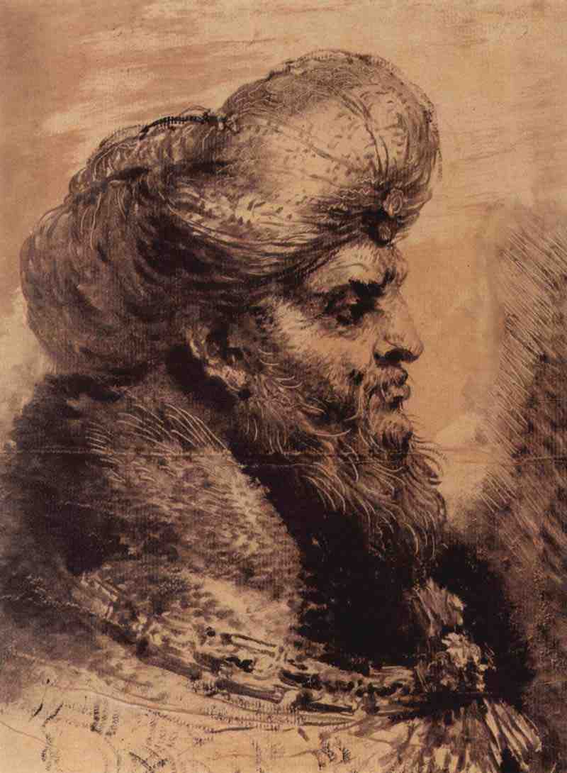 Head of a Bearded Oriental. Giovanni Benedetto Castiglione