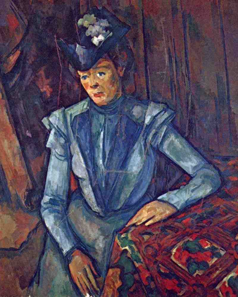Portrait of a Lady in blue, Paul Cezanne