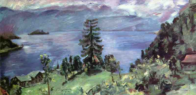 Walchensee panorama, view from the pulpit, Lovis Corinth
