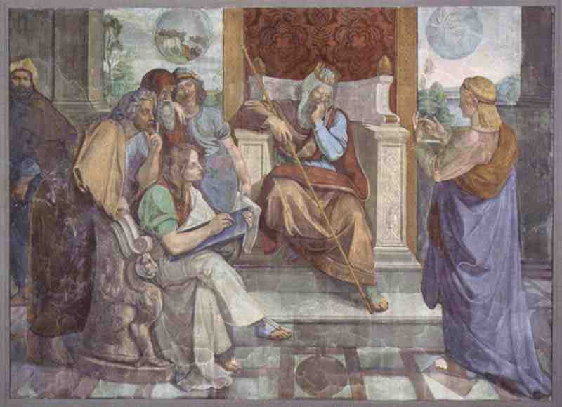 Frescoes of the Casa Bartholdy in Rome, scene: Joseph interpreting the dreams of Pharaoh, Peter von Cornelius