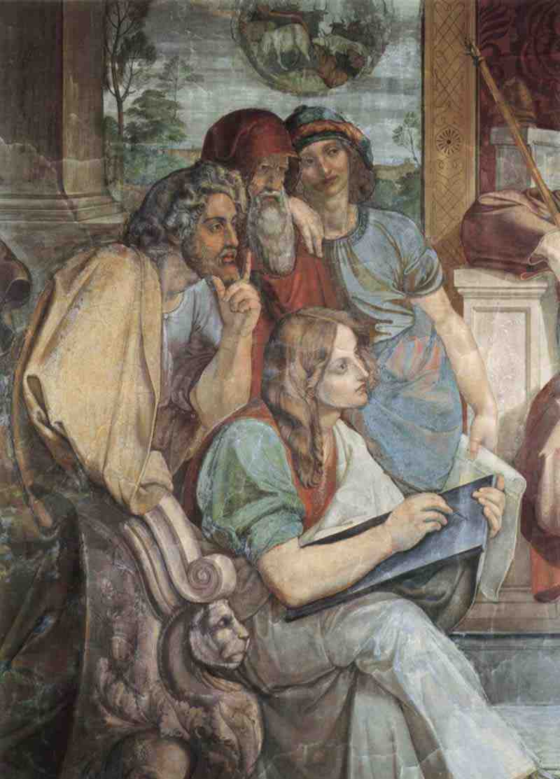 Frescoes of the Casa Bartholdy in Rome, scene: Joseph interpreting the dreams of Pharaoh, Detail, Peter von Cornelius