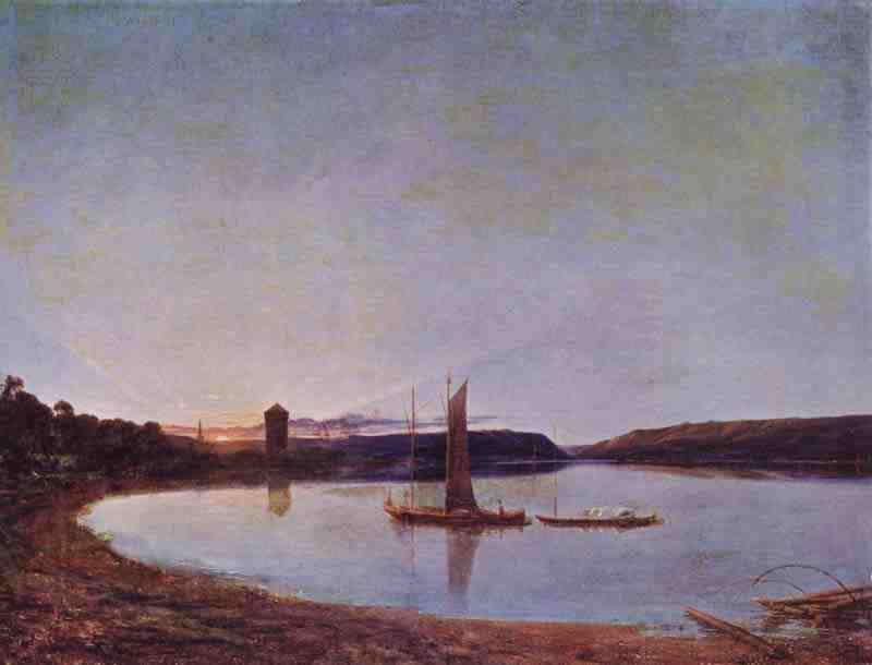 Lake at sunset. Francis Danby