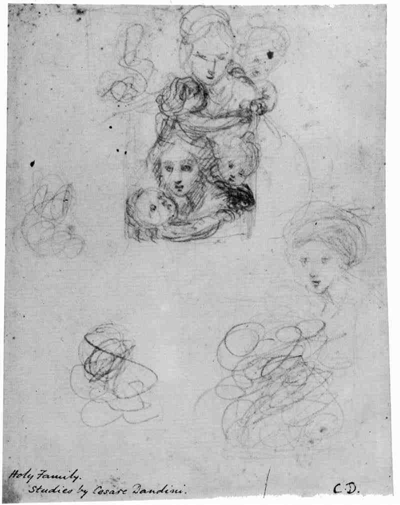 Sketch sheet. Cesare Dandini