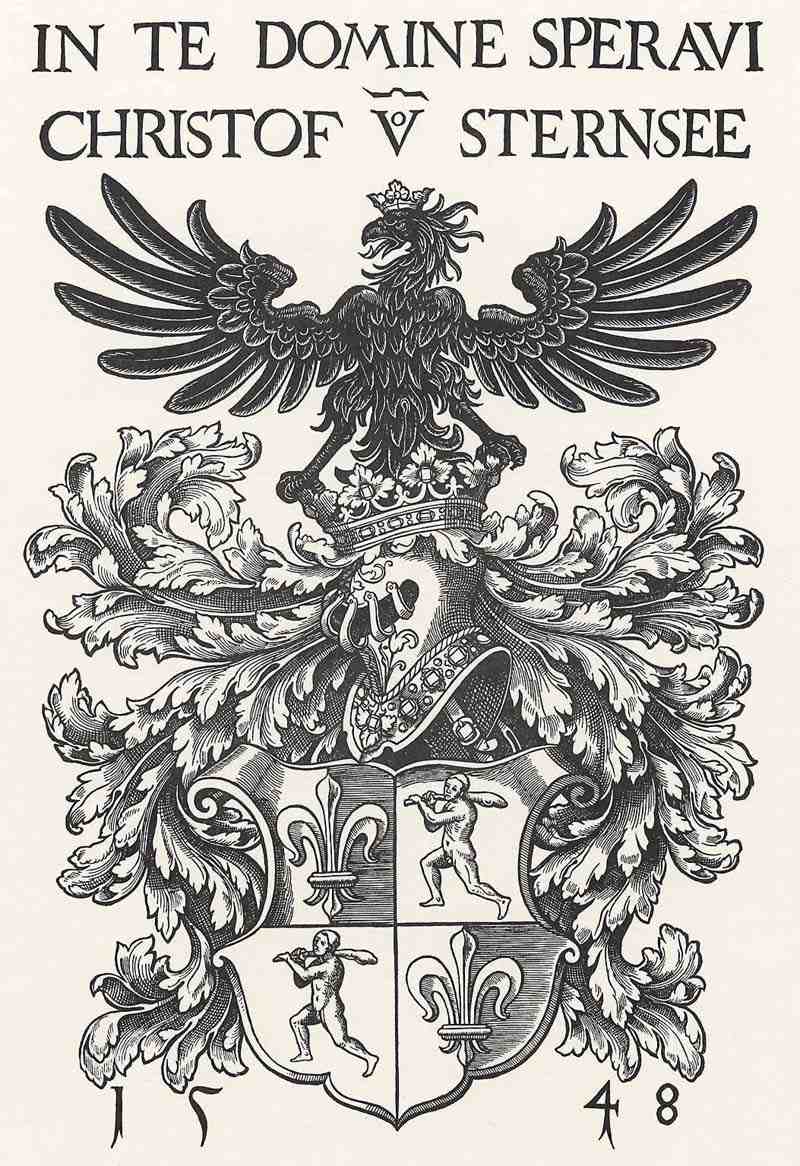 Wappen des Christoph von Sternsee. Deutscher Meister der 1. Hälfte des 16. Jahrhunderts