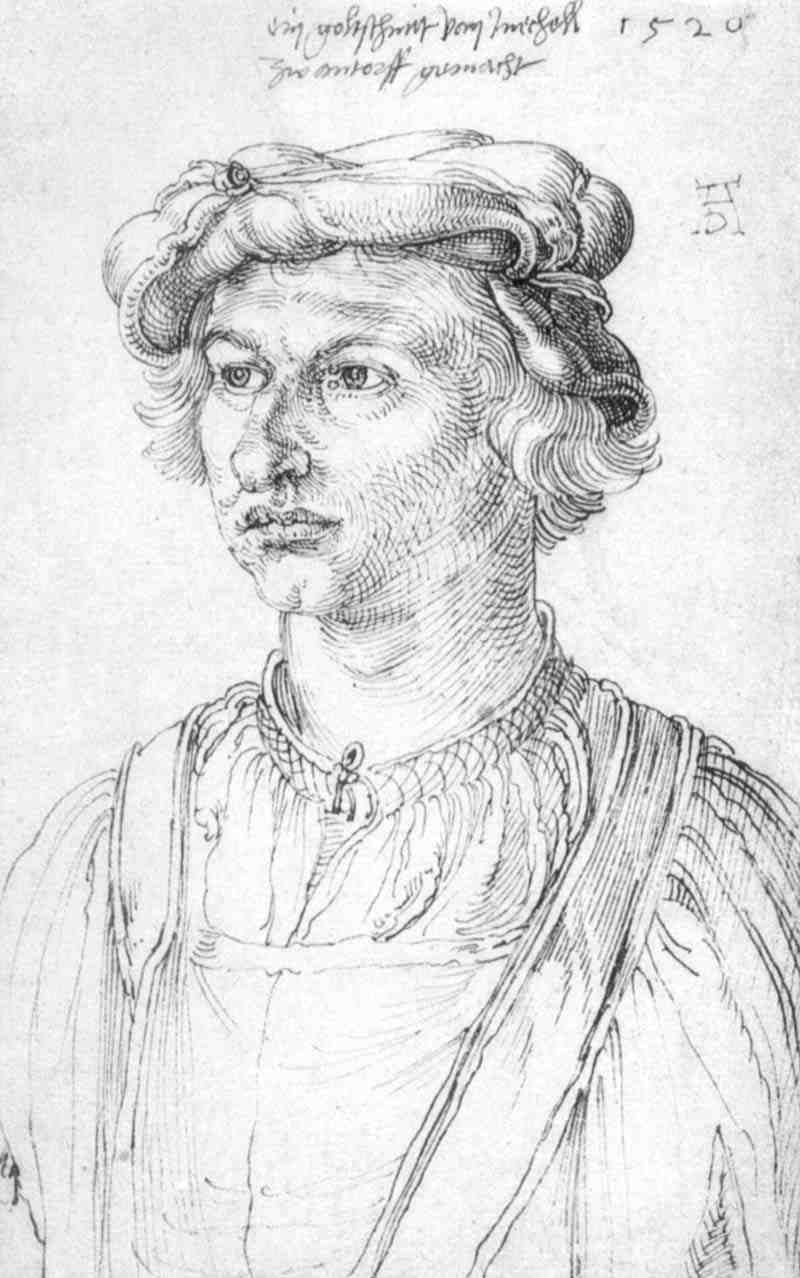 Portrait of a goldsmith from Mechelen, Albrecht Dürer