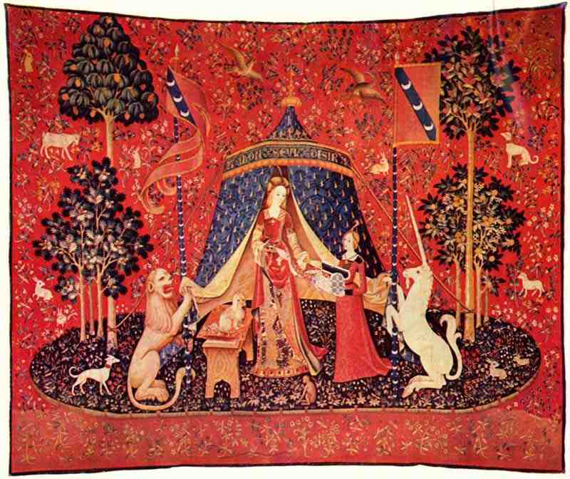 Virgin with the Unicorn (Vanity). French tapestry (15th century)