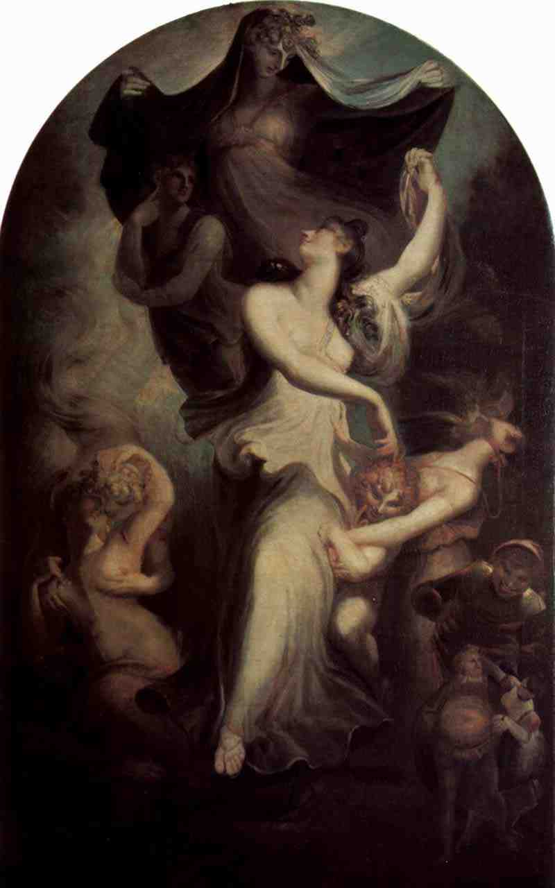 Euphrosyne before the imagination and Temperance (Temperance), Henry Fuseli