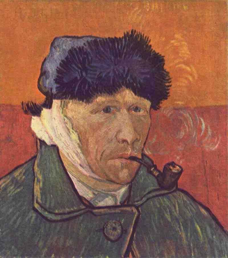 Self-portrait with cut ear. Vincent van Gogh