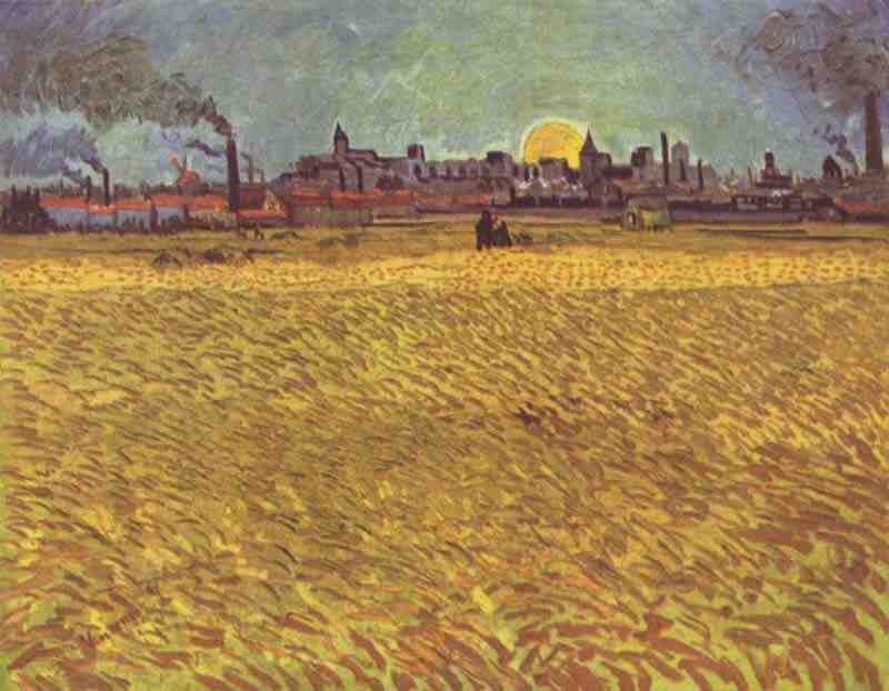 Summer evening at Arles (Wheat field at sunset), Vincent van Gogh