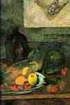 Still life in front of an engraving by Delacroix, Paul Gauguin