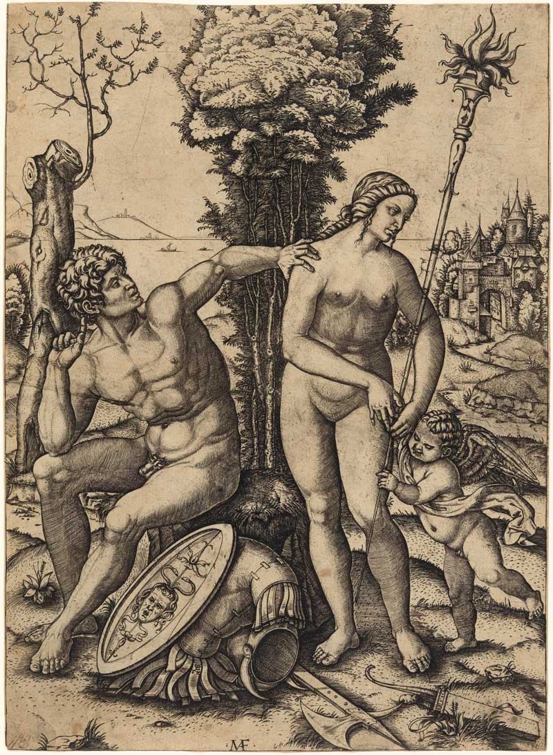 Mars, Venus and Eros. Marcantonio Raimondi