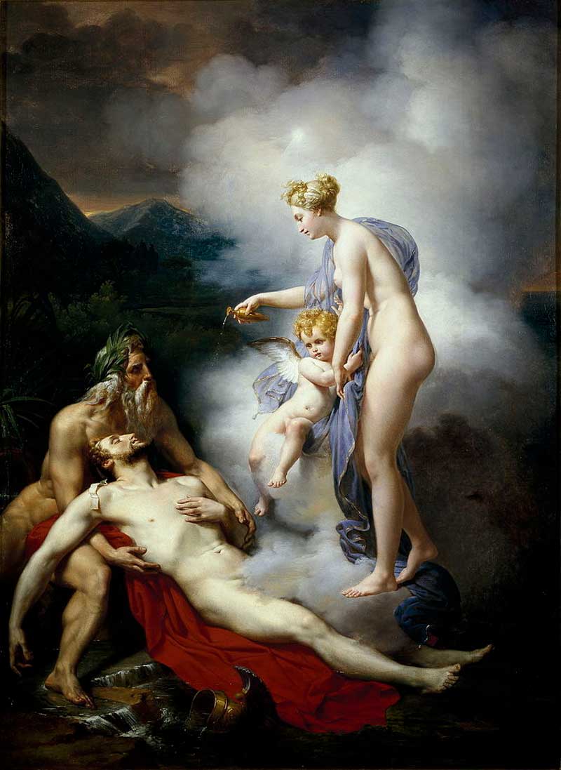 Venus healing Aeneas. Merry-Joseph Blondel