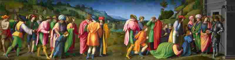 Joseph pardons his Brothers. Bacchiacca