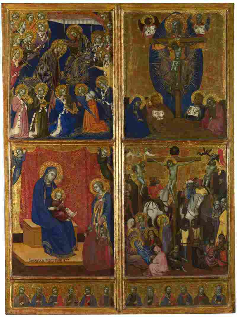 Scenes of the Virgin; The Trinity; The Crucifixion. Barnaba da Modena