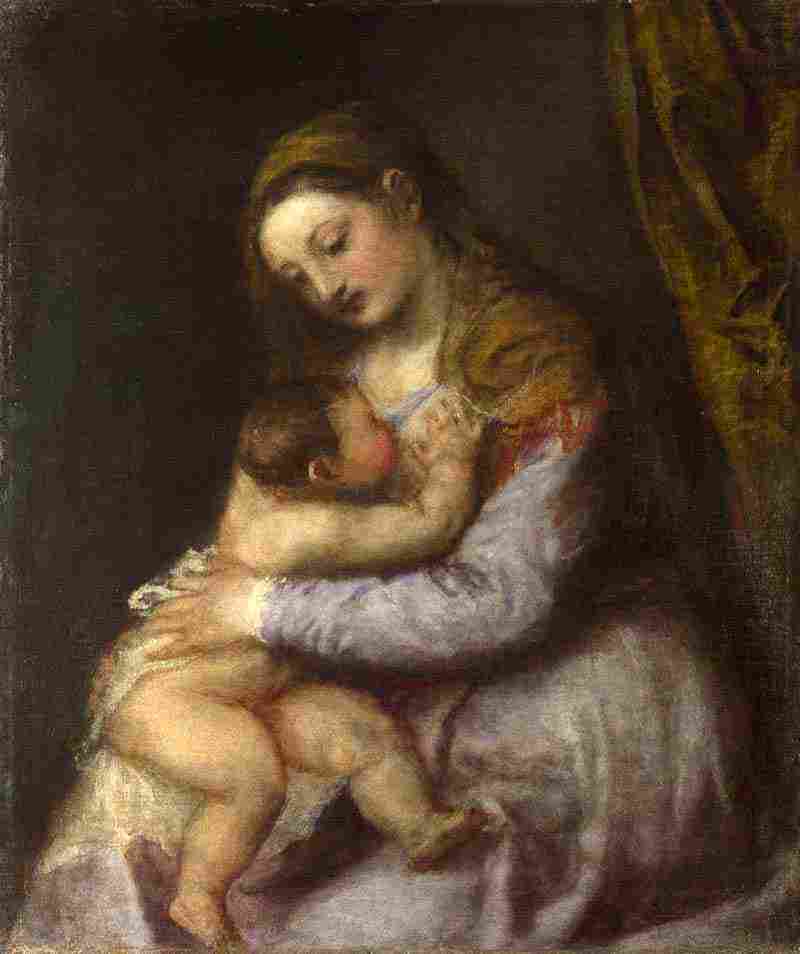 The Virgin suckling the Infant Christ. Titian