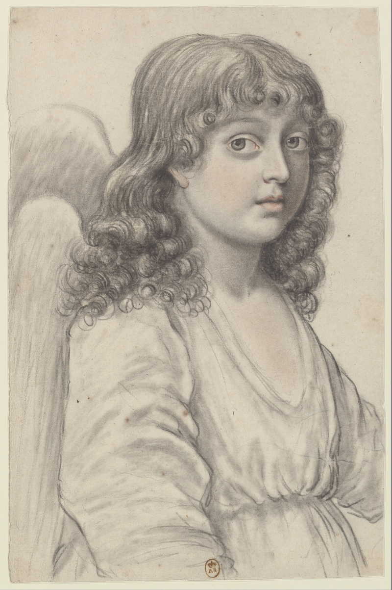 Angel seen from the waist up, three-quarters to the right, Nicolas Lagneau