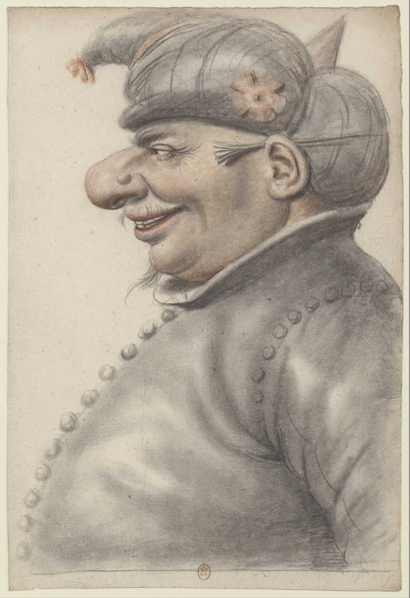 Grotesque man wearing a turban, profile left. Nicolas Lagneau