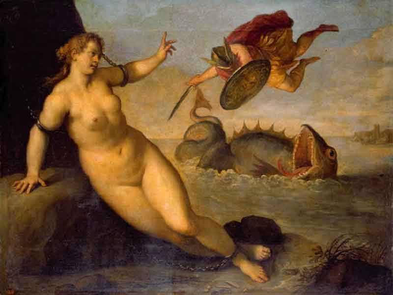  Andromeda rescued by Perseus from the sea monster, Palma il Giovane