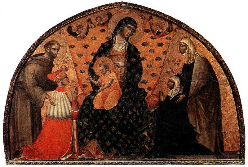 Doge Francesco Dandolo and his Wife Presented to the Madonna  . Paolo Veneziano