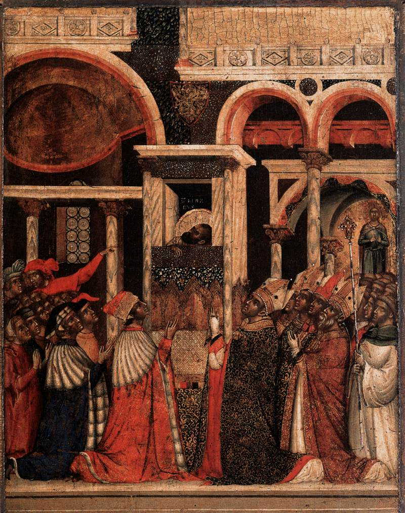 Pala feriale: Miraculous Discovery of the Body of St Mark  . Paolo Veneziano