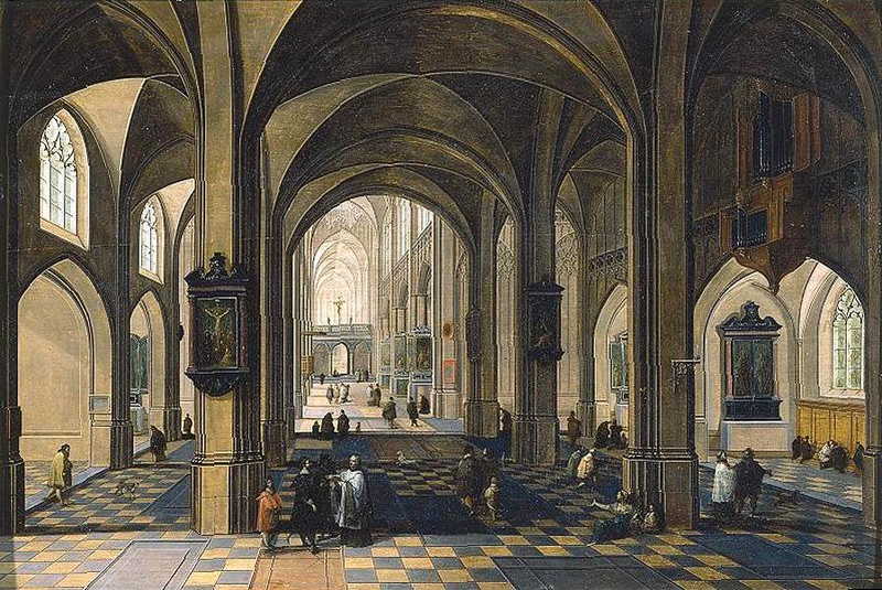 Interior of a Gothic Cathedral. Peeter Neeffs the Elder