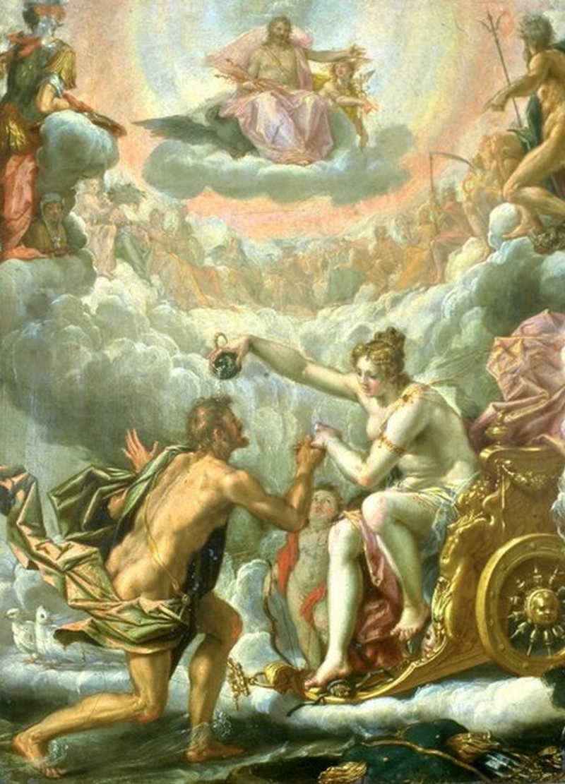 Aeneas is received by Venus in Olympus . Peter Candid