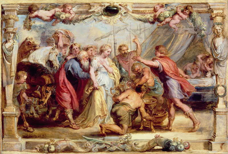 The return of Briseis to Achilles, Peter Paul Rubens