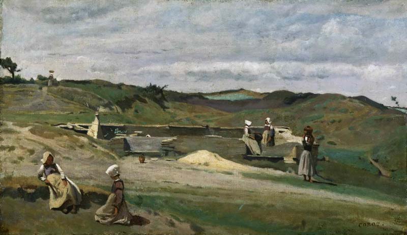 Wall, Cotes-du-Nord, Brittany. Jean-Baptiste-Camille Corot