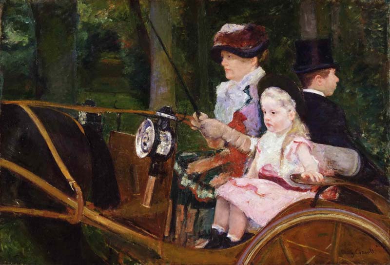 A Woman and a Girl Driving, Mary Stevenson Cassatt