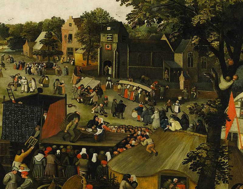 The Feast of St George with Theatre and Procession (detail). Pieter Balten