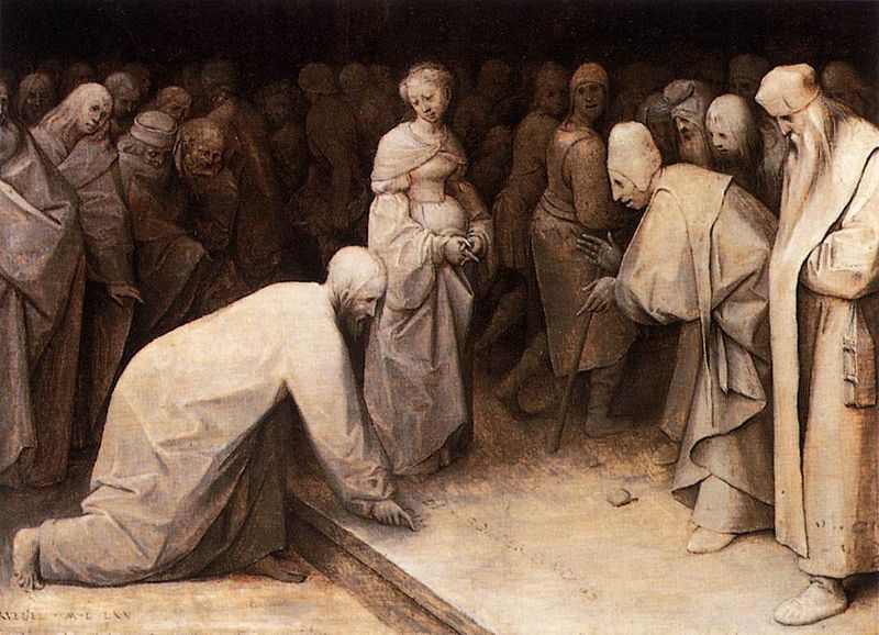 Christ and the Woman Taken in Adultery , Pieter Bruegel the Elder
